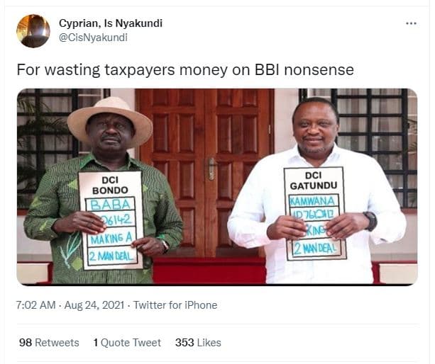 Cyprian, is nyakundi cisnyakundi for wasting taxpayers money on bbi nonsense dci