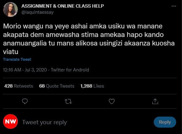 Assignment online class help laquintaessay morio wangu na yeye ashai amka usiku