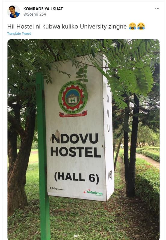 Komrade ya jkuat soshii_254 hii hostel ni kubwa kuliko university zingne transla