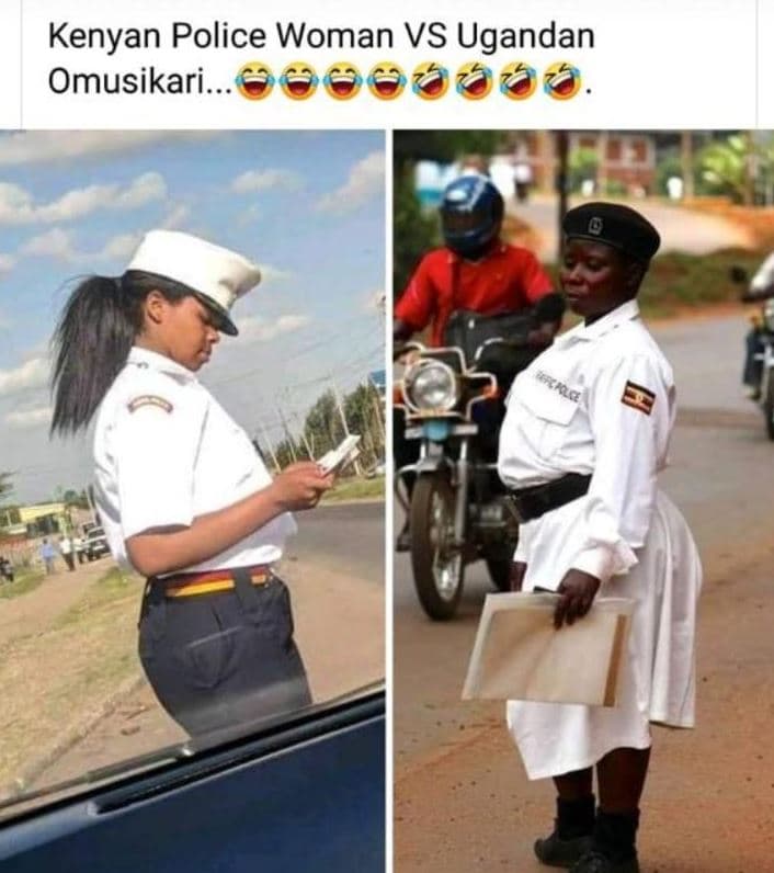 Kenyan police woman vs ugandan omusikari.