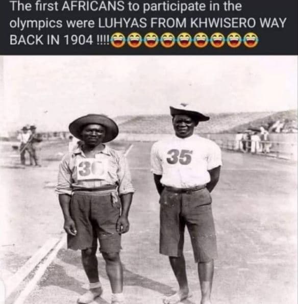 The first africans to participate in the olympics were luhyas from khwisero way