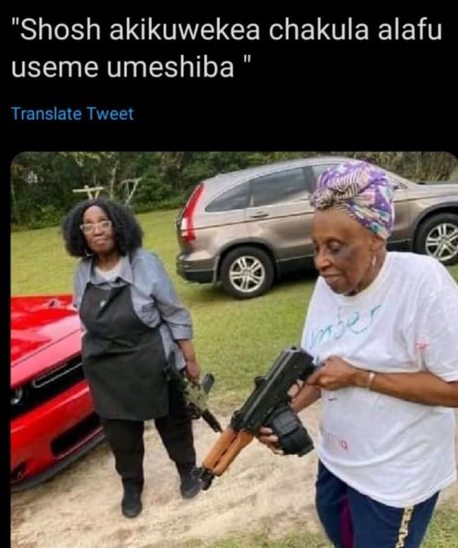 Shosh akikuwekea chakula alafu useme umeshiba translate tweet