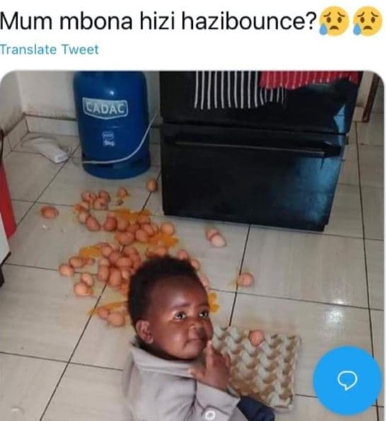 Mum mbona hizi hazibounce? translate tweet cabag