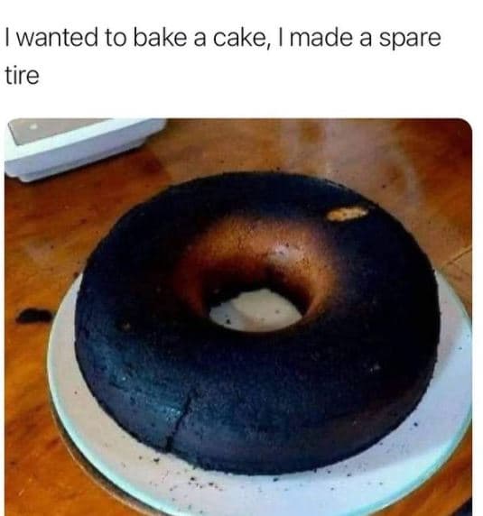 Wanted to bake a cake, made a spare tire