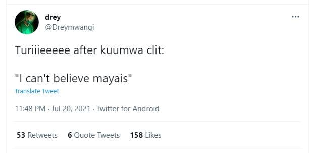 Drey dreymwangi turiiieeeee after kuumwa clit can't believe mayais translate twe