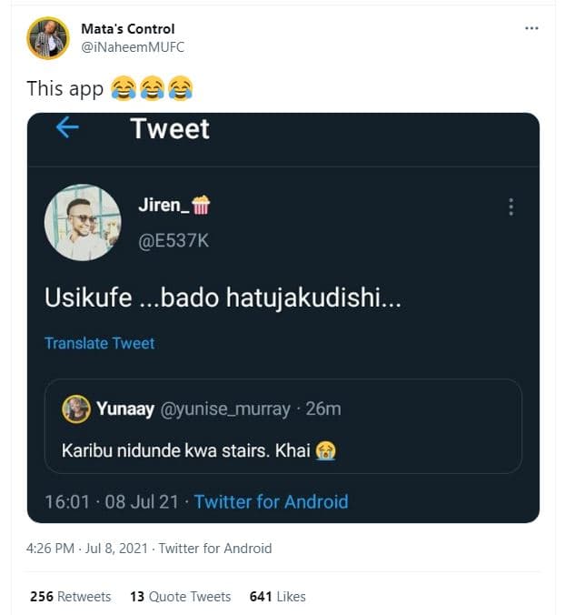 Mata's control inaheemmufc this app 6 tweet jiren _ e537k usikufe bado hatujakud