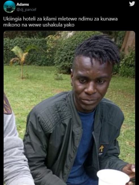 Adams dj_pancef ukiingia hoteli za kilami mletewe ndimu za kunawa mikono na wewe