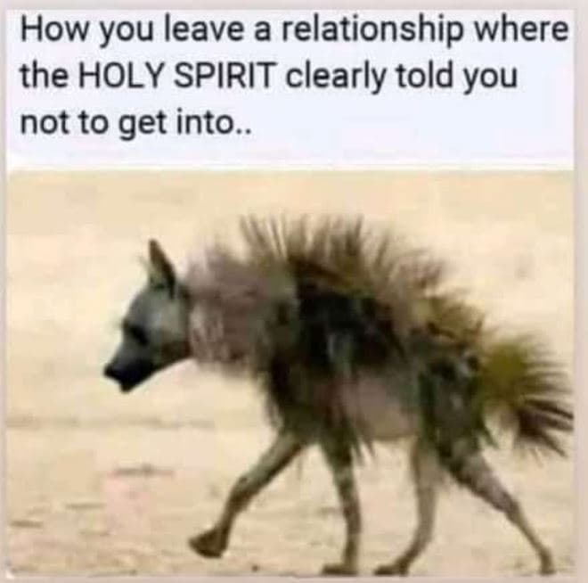 How you leave a relationship where the holy spirit clearly told you not to get i