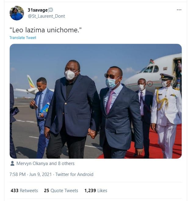 31savage st_laurent_dont 'leo lazima unichome translate tweet mervyn okanya and