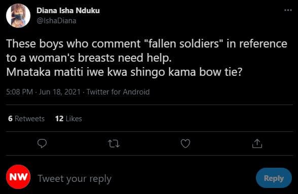 Diana isha nduku ishadiana these boys who comment fallen soldiers in reference t