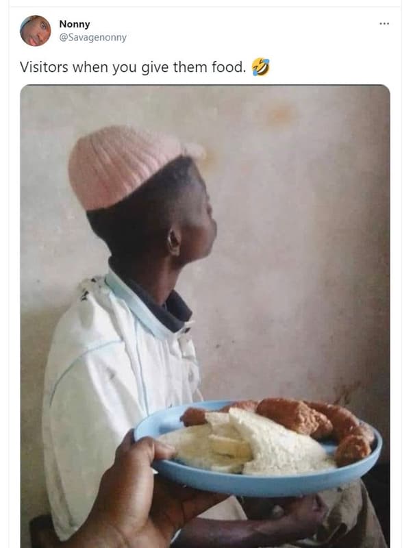 Nonny savagenonny visitors when you give them food.