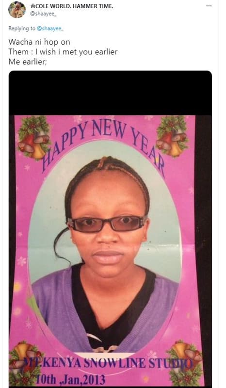 Cole world. hammer time shaayee replying to shaayee wacha ni hop on them wish me