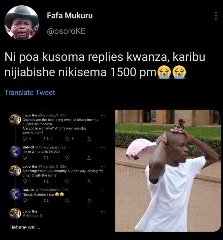 Fafa mukuru osoroke ni poa kusoma replies kwanza karibu nijiabishe nikisema pm t