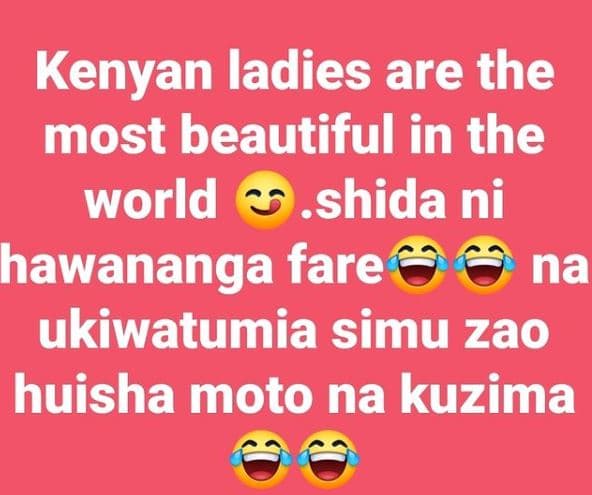 Kenyan ladies are the most beautiful in the world sshida ni hawananga fare na uk