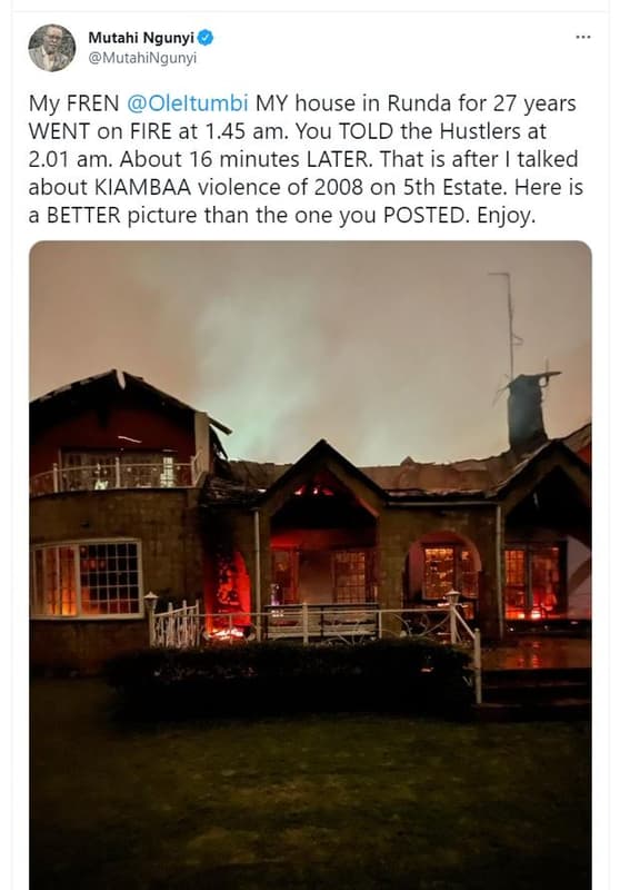 Mutahi ngunyi mutahingunyi my fren oleltumbi my house in runda for 27 years went