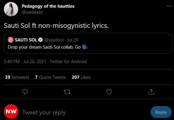 Pedagogy of the hautties uwaaase sauti sol ft nonmisogynistic lyrics. sauti sol