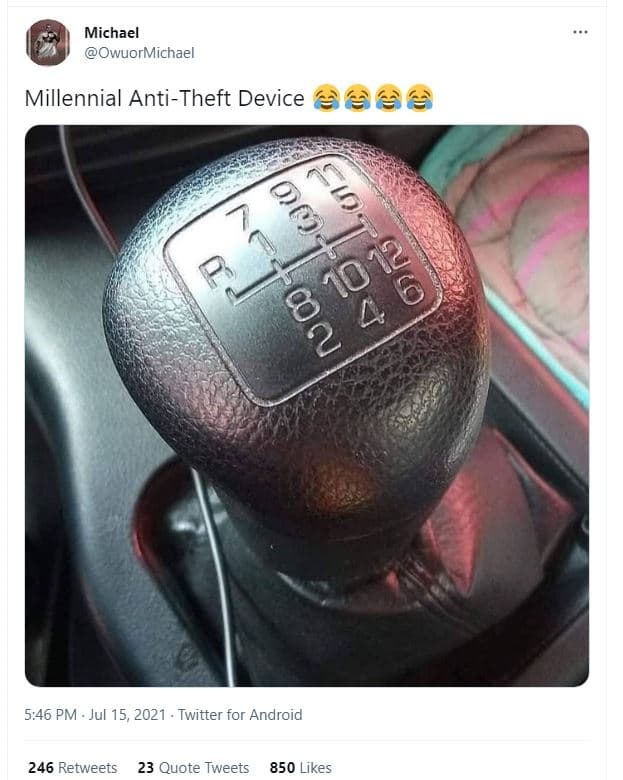 Michael owuormichael millennial antitheft device à ! 9 40' 12 8 l 6 2 5.46 pm .