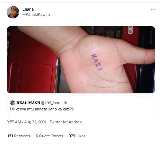 Eliana kariukikawira real mash 254_icon hii kenya mtu anaeza jiandika kazi?? 9.5