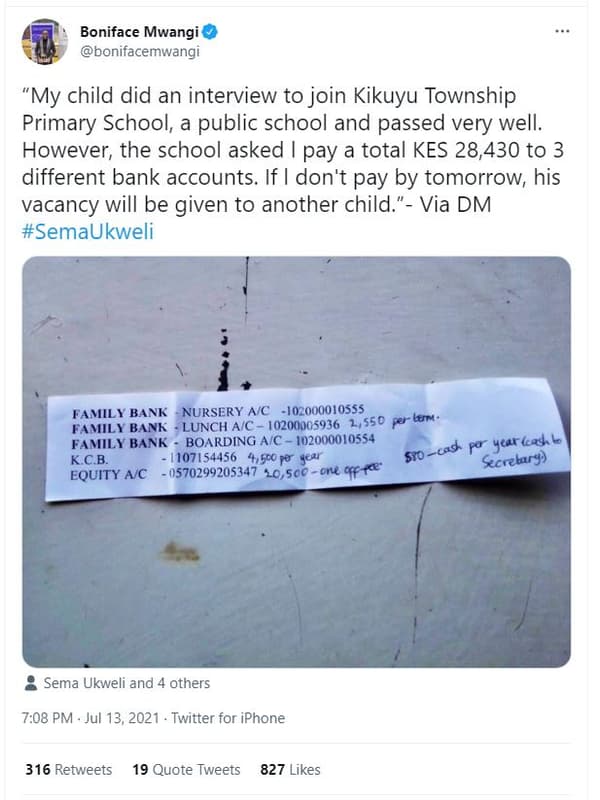 Boniface mwangi bonifacemwangi 'my child did an interview to join kikuyu townshi