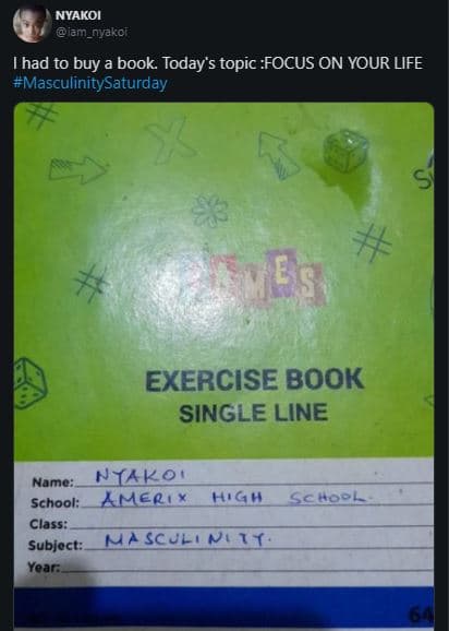 Nyakoi iam_nyakoi 1had to buy book today's topic focus on your life masculinitys