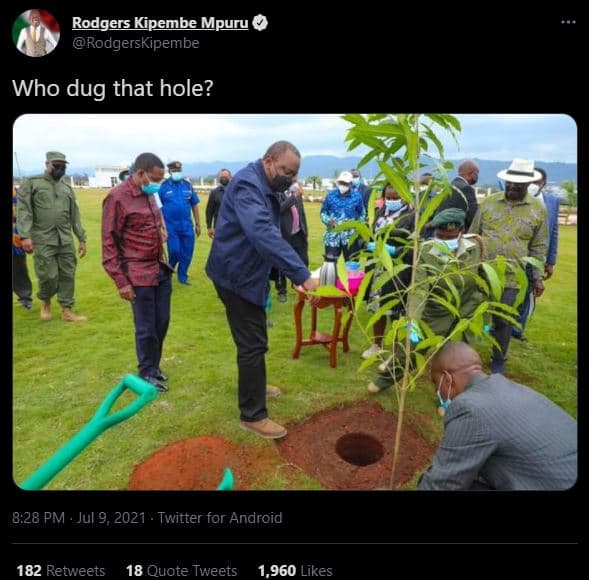 Rodgers kipembe mpuru 0 rodgerskipembe who dug that hole? 8.28 pm jul 9, twitter
