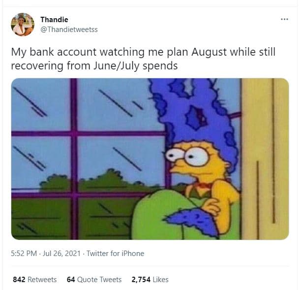 Thandie thandietweetss my bank account watching me plan august while still recov