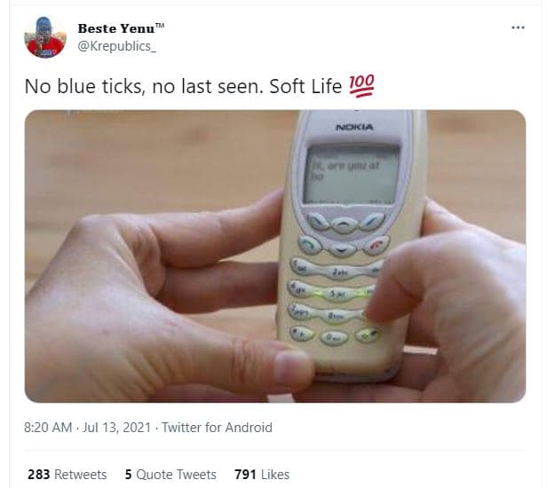 Beste yenu krepublics no blue ticks, no last seen. soft life 199 nokia vai 8.20