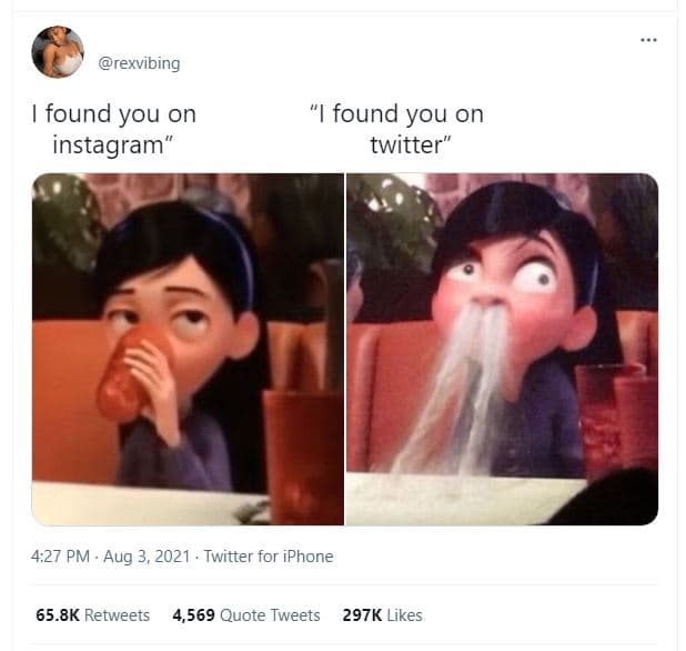 Rexvibing found you on instagram found you on twitter 4.27 pm aug 3, twitter for