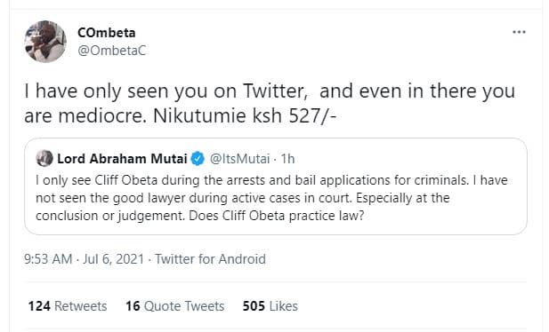 Combeta ombetac have only seen you on twitter , and even in there you are medioc