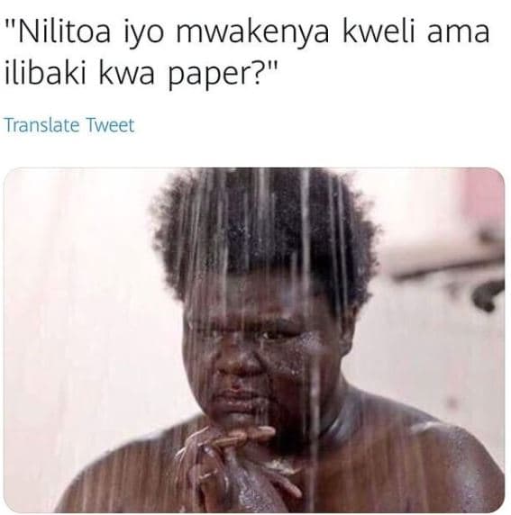 Nilitoa iyo mwakenya kweli ama ilibaki kwa paper? translate tweet