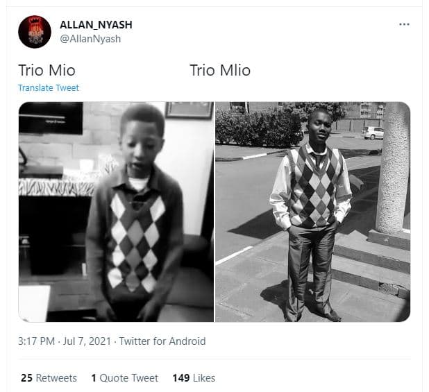 Allan_nyash allannyash trio mio translate tweet trio mlio 3,17 pm jul 7 , twitte