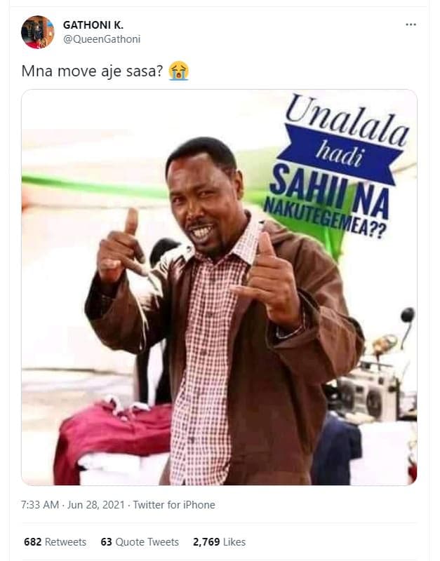 Gathoni k. queengathoni mna move aje sasa? unalala hadi sai nakutegemea?? ma 7,3