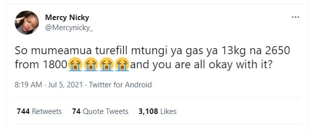 Mercy nicky mercynicky _ so mumeamua turefill mtungi ya gas ya 13kg na from 54íè