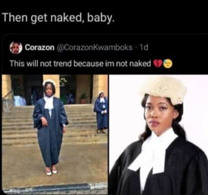 Then get naked, baby. corazon corazonkwamboks id this will not trend because im