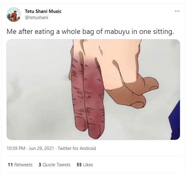 Tetu shani music tetushanı me after eating whole bag of mabuyu in one sitting 10