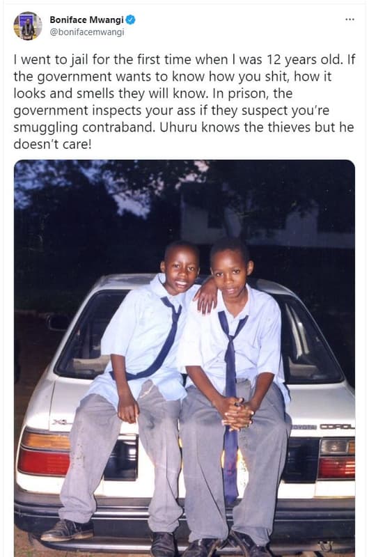 Boniface mwangi bonifacemwangi went to jail for the first time when was 12 years