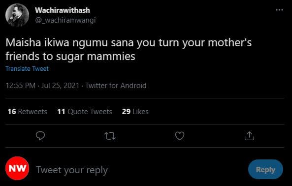 Wachirawithash _wachiramwangi maisha ikiwa ngumu sana you turn your mother's fri