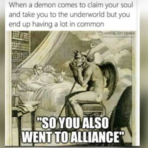 When a demon comes to claim your soul and take you to the underworld but you end