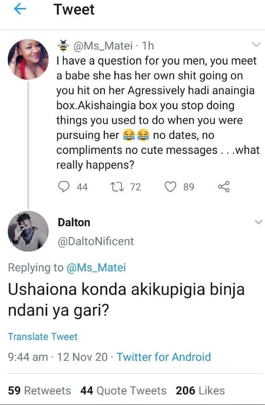 Tweet ms_matei th have a question for you men you meet a babe she has her own sh