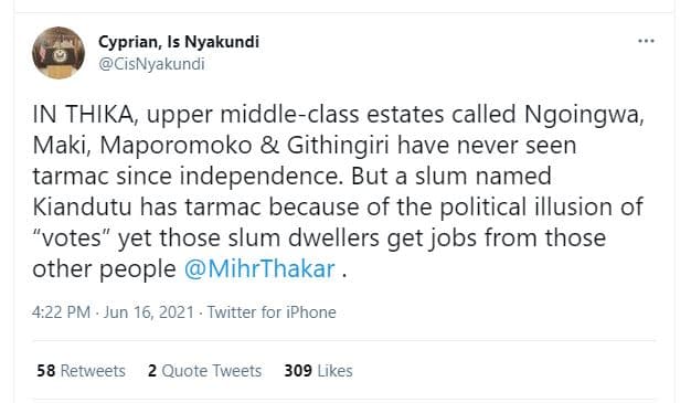 Cyprian, is nyakundi cisnyakundi in thika upper middleclass estates called ngoin
