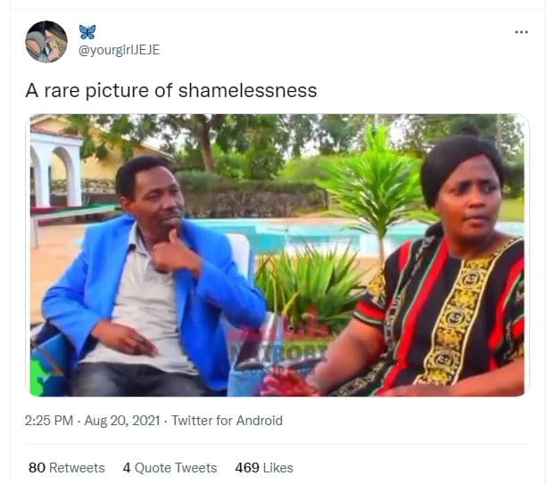 Yourgirujeje rare picture of shamelessness 2.25 pm . aug 20, twitter for android