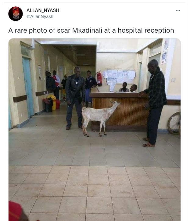 Allan_nyash allannyash rare photo of scar mkadinali at a hospital reception