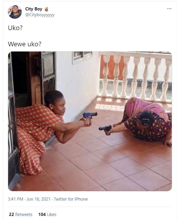 City boy cityboyyyyyy uko? wewe uko? 3,41 pm jun 16, twitter for iphone 22 retwe