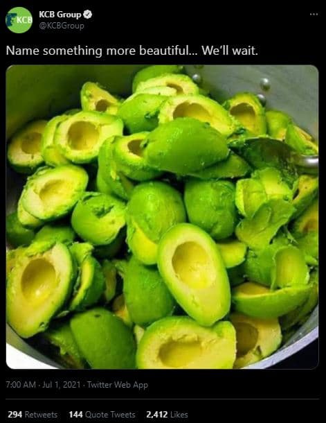 Kcb group kcbgroup name something more beautiful . we'll wait. 7,00 am jul 1, tw