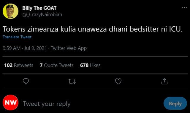 Billy the goat _crazynairobian tokens zimeanza kulia unaweza dhani bedsitter ni