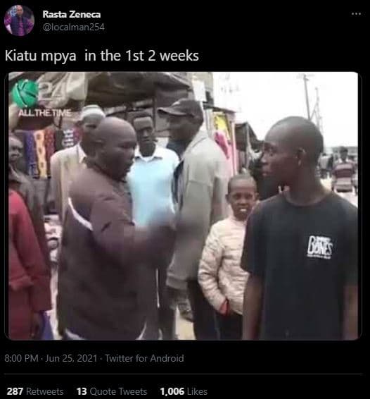 Rasta zeneca localman254 kiatu mpya in the ist 2 weeks 8.00 pm . jun 25, . twitt