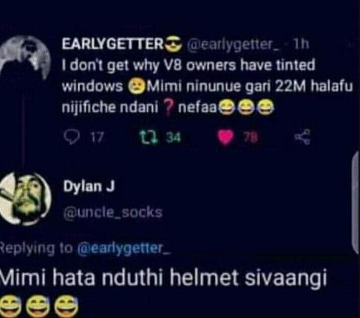 Earlygetter earlygener _ 1n idont get why v8 owners have tinted windows mimi nin