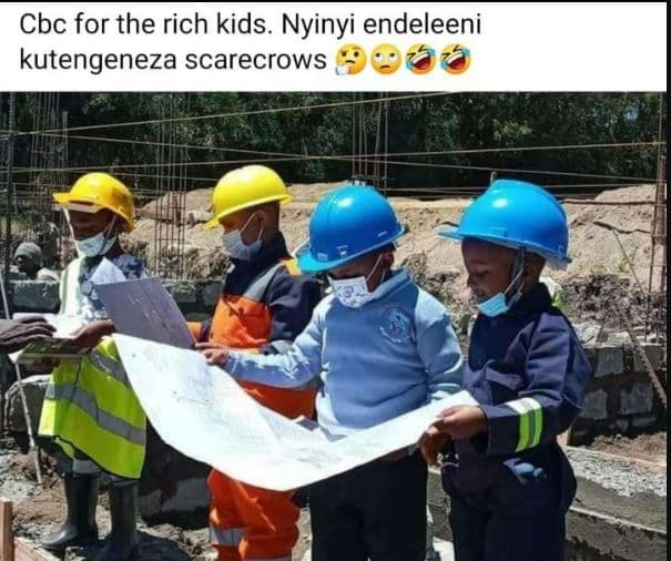 Cbc for the rich kids. nyinyi endeleeni kutengeneza scarecrows