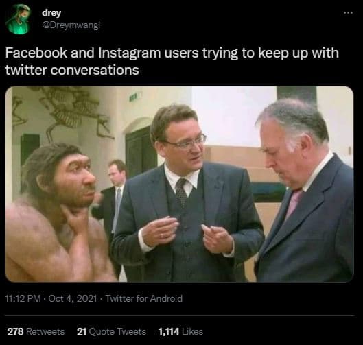 Drcy dreymwangi facebook and instagram users trying to keep up with twitter conv