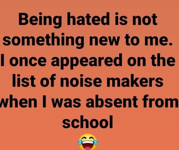Being hated is not something new to me. lonce appeared on the list of noise make